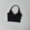 Women's V-Neck Halter Sports Bra with Push-Up & Removable Pads – Cross Back Workout Top