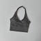 Women's V-Neck Halter Sports Bra with Push-Up & Removable Pads – Cross Back Workout Top