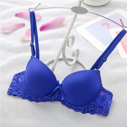 plunge floral embroidered deep v lace bra wireless bralette for women – comfortable padded intimates