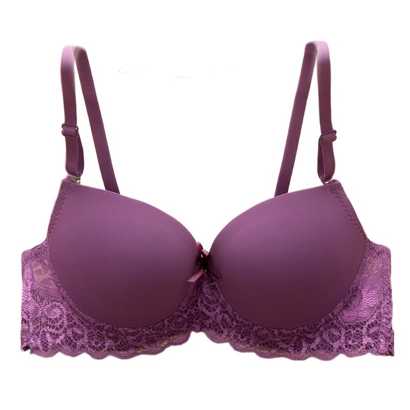 Plunge Floral Embroidered Deep V Lace Bra Wireless Bralette For Women Comfortable Padded Intimates 1