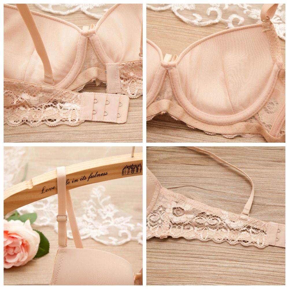 Plunge Floral Embroidered Deep V Lace Bra Wireless Bralette For Women Comfortable Padded Intimates 3