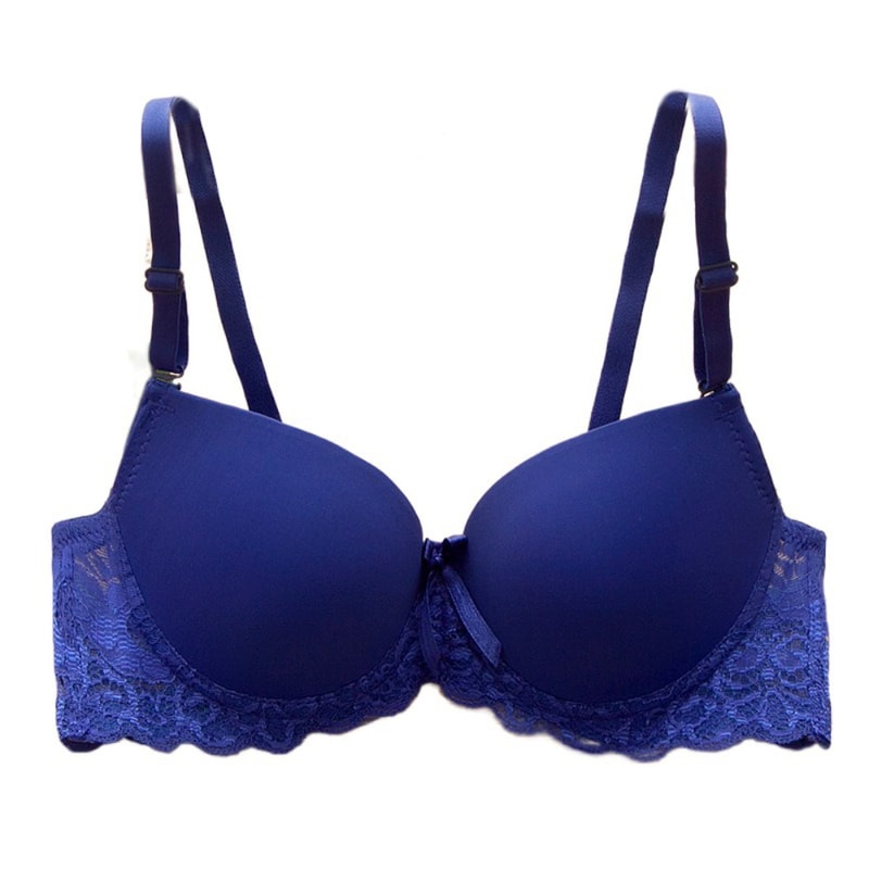 Plunge Floral Embroidered Deep V Lace Bra Wireless Bralette For Women Comfortable Padded Intimates 5