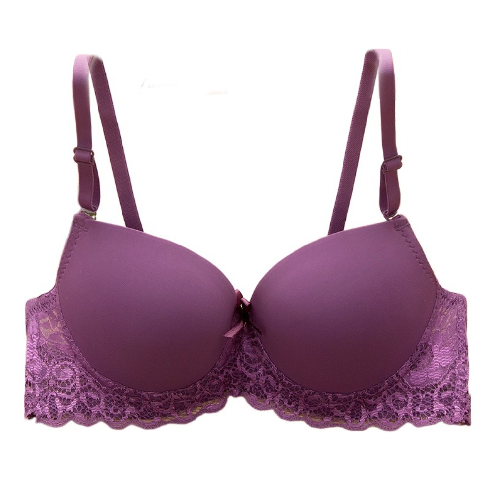 Plunge Floral Embroidered Deep V Lace Bra Wireless Bralette For Women Comfortable Padded Intimates 7
