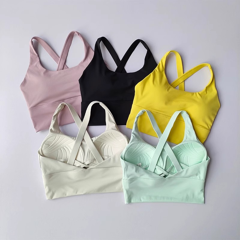 FlexLift CrossBack Sports Bra For Women Shock Absorbing Yoga Bra With Breathable Support 2