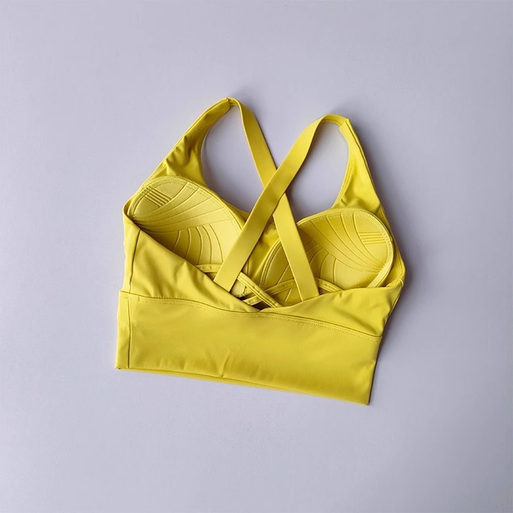 FlexLift CrossBack Sports Bra For Women Shock Absorbing Yoga Bra With Breathable Support 8