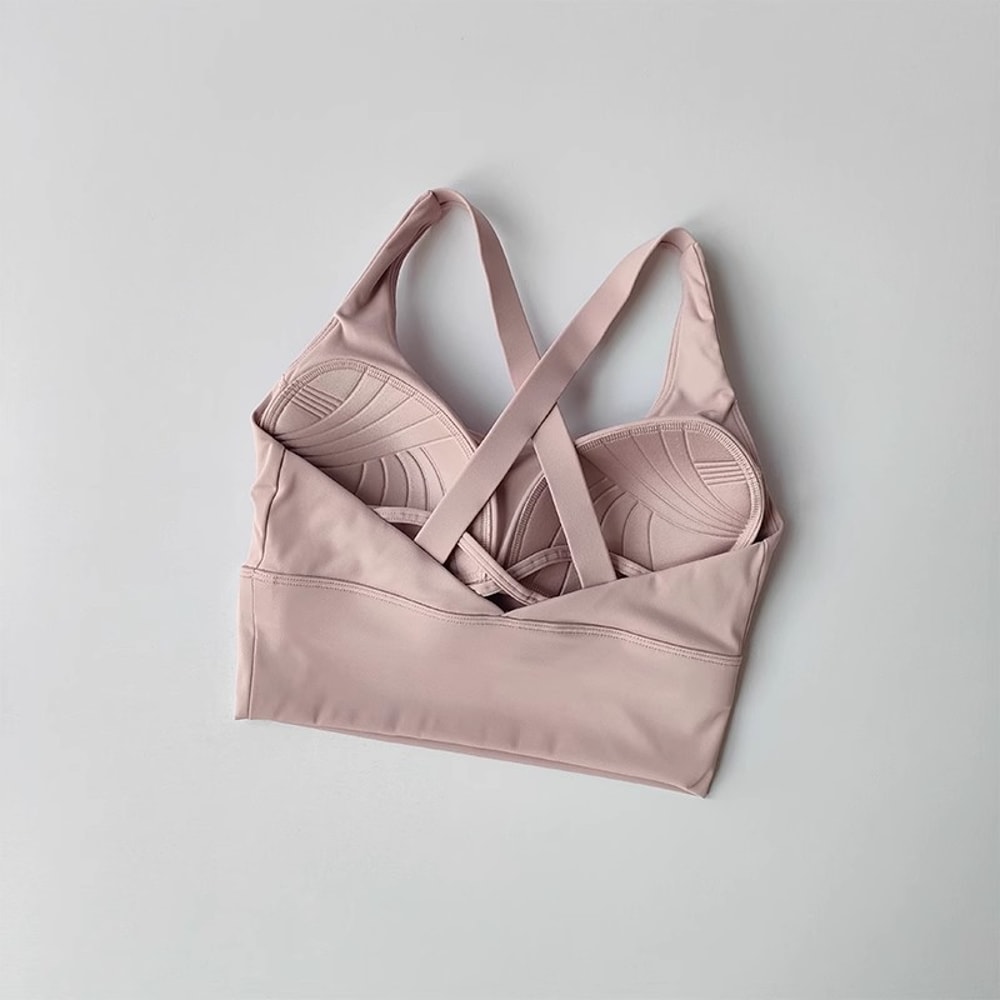 FlexLift CrossBack Sports Bra For Women Shock Absorbing Yoga Bra With Breathable Support 9