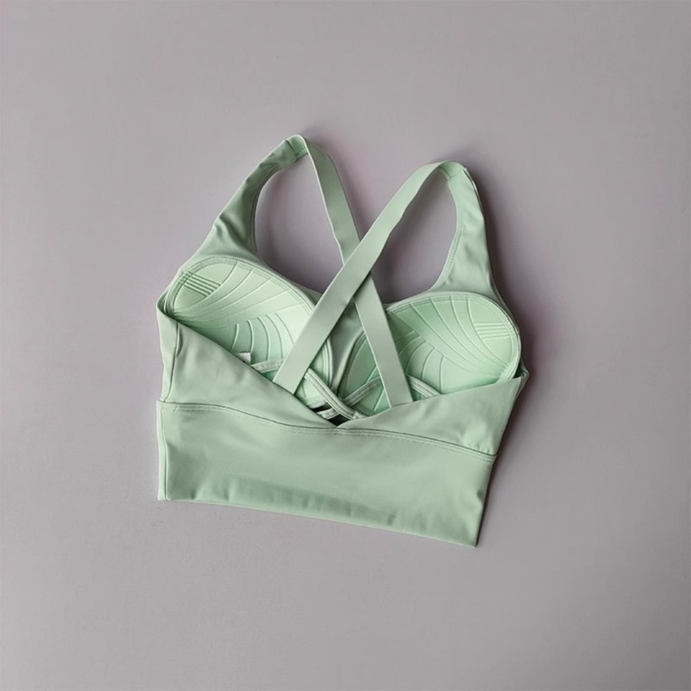 FlexLift CrossBack Sports Bra For Women Shock Absorbing Yoga Bra With Breathable Support 10