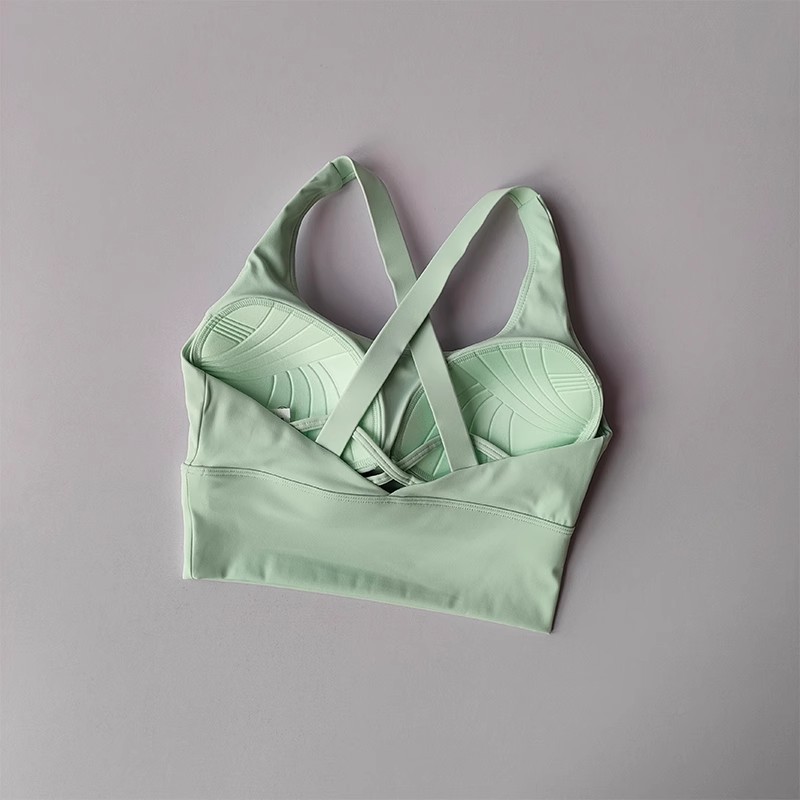 FlexLift CrossBack Sports Bra For Women Shock Absorbing Yoga Bra With Breathable Support 10