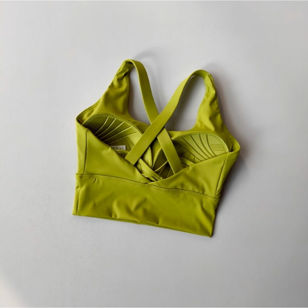 FlexLift CrossBack Sports Bra For Women Shock Absorbing Yoga Bra With Breathable Support 11