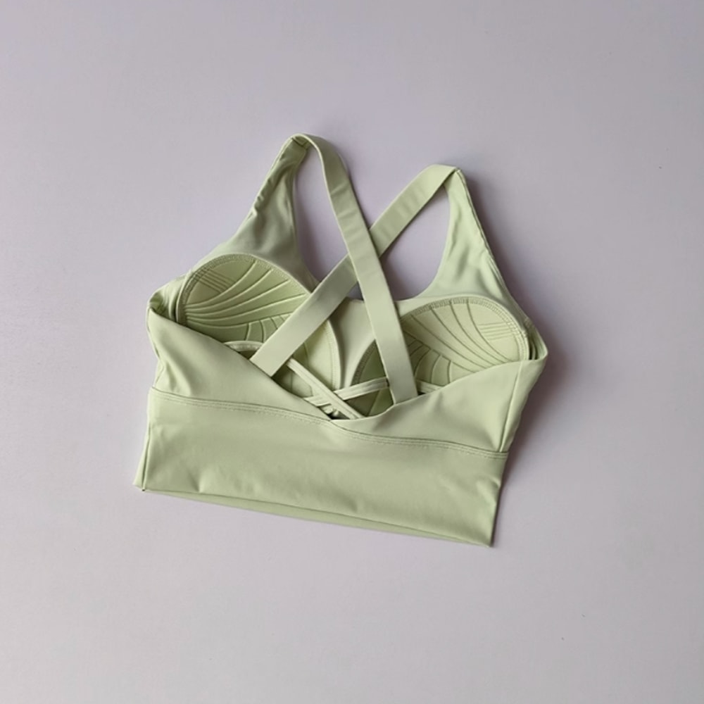FlexLift CrossBack Sports Bra For Women Shock Absorbing Yoga Bra With Breathable Support 12