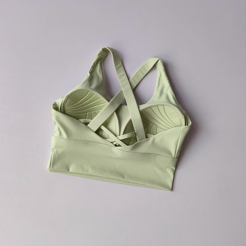 FlexLift CrossBack Sports Bra For Women Shock Absorbing Yoga Bra With Breathable Support 12