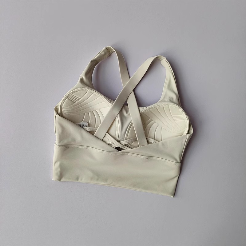 FlexLift CrossBack Sports Bra For Women Shock Absorbing Yoga Bra With Breathable Support 14
