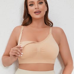 plus size adjustable seamless nursing bra – breathable maternity & breastfeeding support