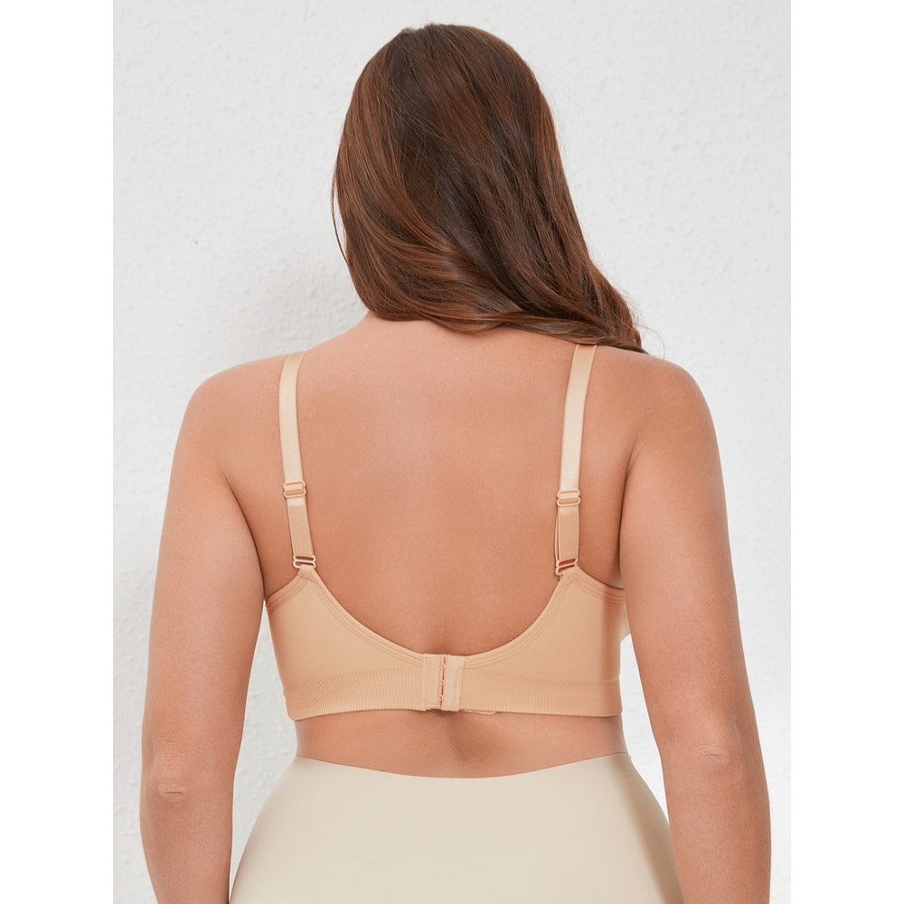Plus Size Adjustable Seamless Nursing Bra – Breathable Maternity & Breastfeeding Support