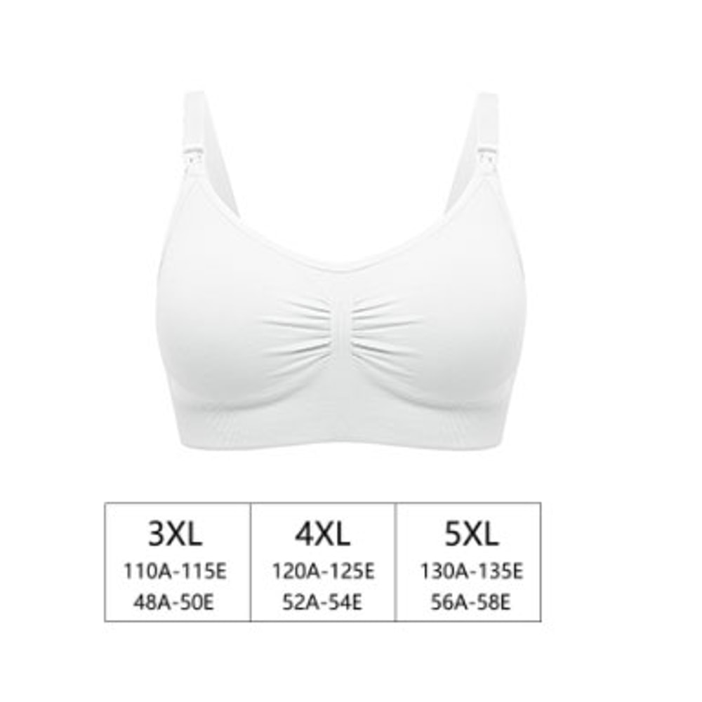 Plus Size Adjustable Seamless Nursing Bra – Breathable Maternity & Breastfeeding Support