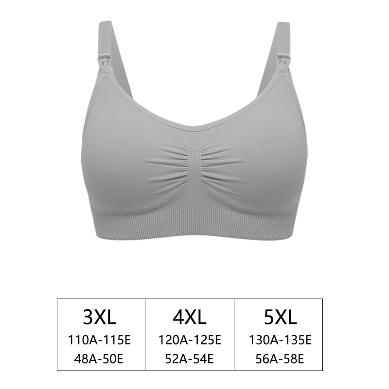 Plus Size Adjustable Seamless Nursing Bra – Breathable Maternity & Breastfeeding Support