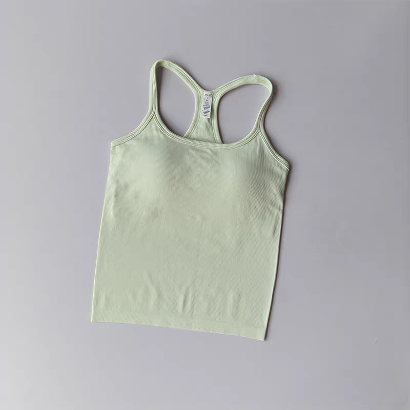 FlexFit Seamless Yoga Tank Top with Built-In Bra for Gym, Pilates & Running