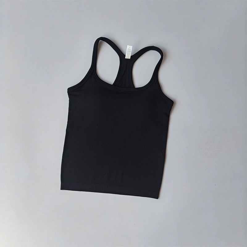 FlexFit Seamless Yoga Tank Top with Built-In Bra for Gym, Pilates & Running