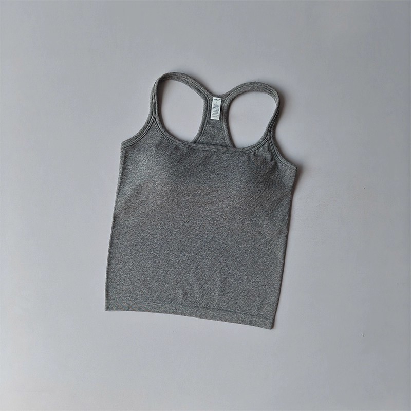 FlexFit Seamless Yoga Tank Top with Built-In Bra for Gym, Pilates & Running