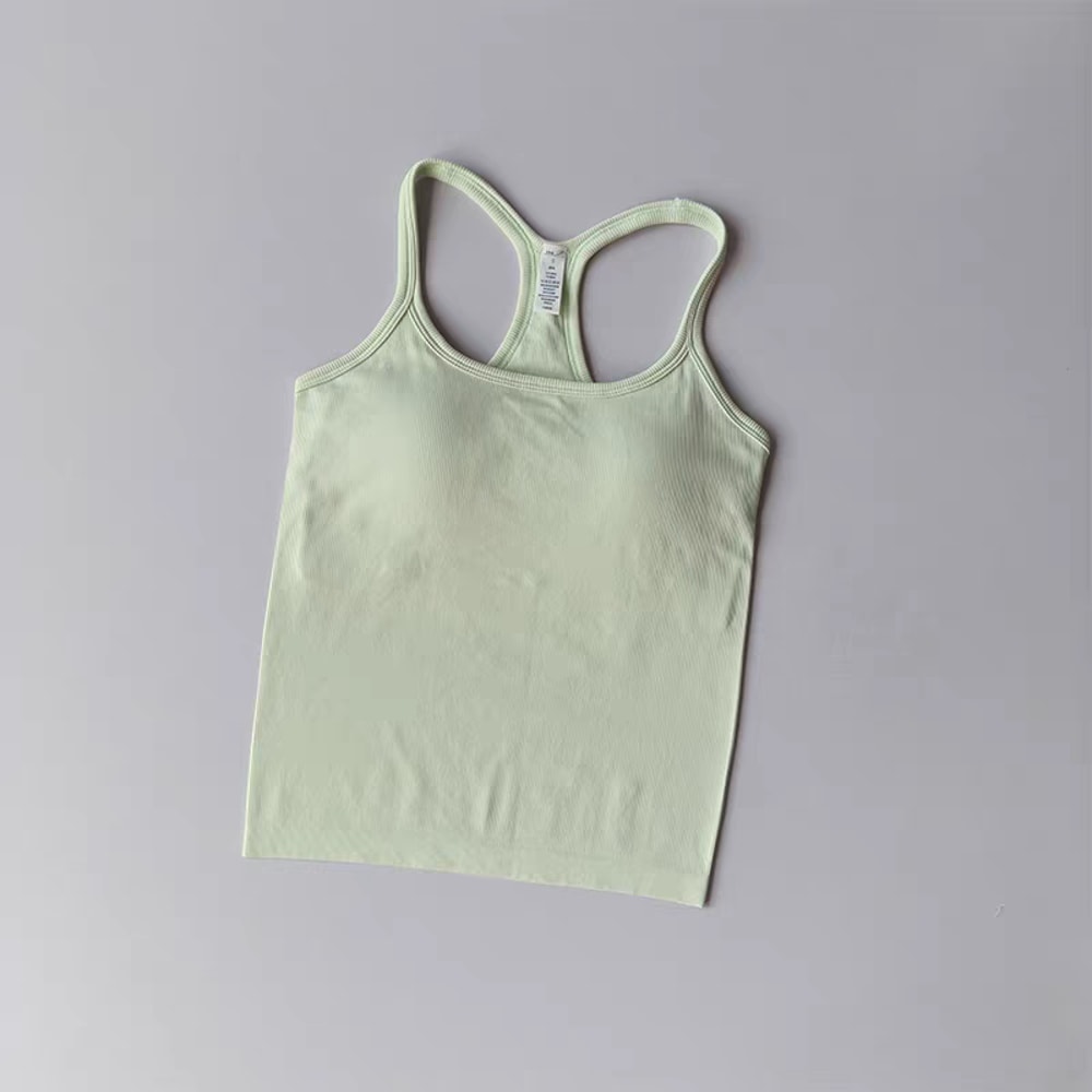 FlexFit Seamless Yoga Tank Top with Built-In Bra for Gym, Pilates & Running