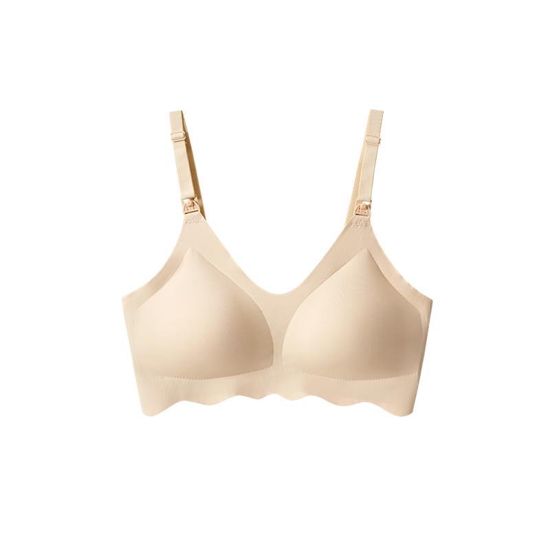 ComfortEase Seamless Nursing Bra – Breathable Wireless Breastfeeding Bra with Detachable Clips