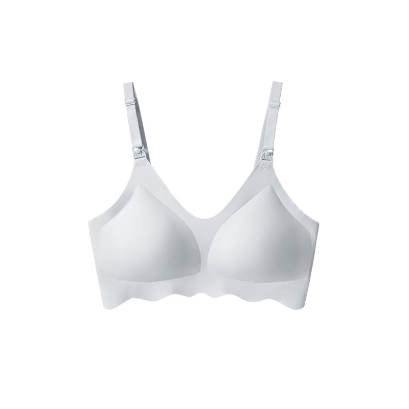 ComfortEase Seamless Nursing Bra – Breathable Wireless Breastfeeding Bra with Detachable Clips