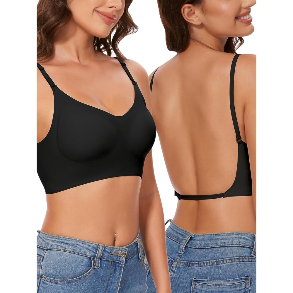 InvisibleLift Deep U Plunge Backless Bra For Dresses With Push Up Support 0