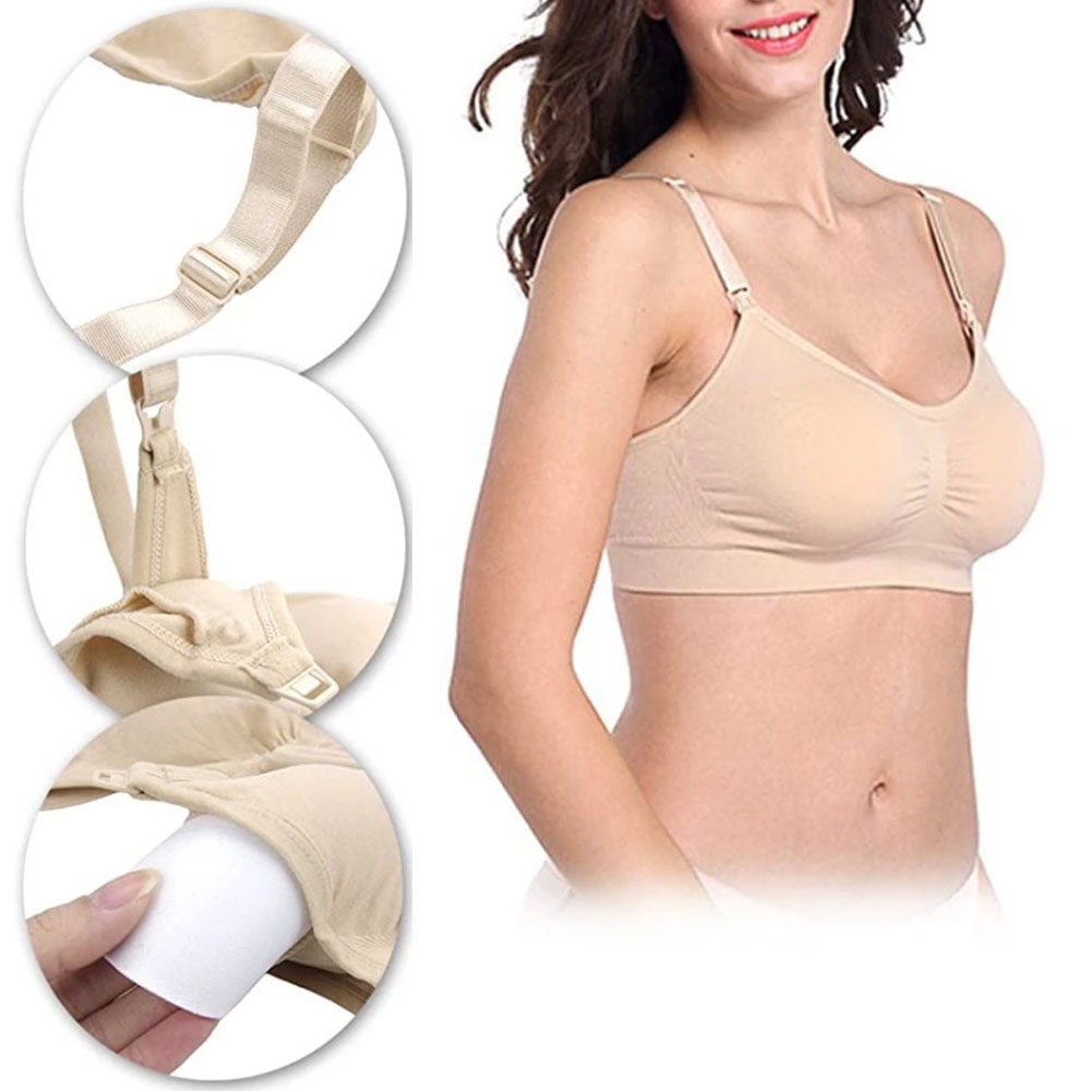 ComfortLift Seamless Maternity Nursing Bra for Breastfeeding Support and All-Day Comfort