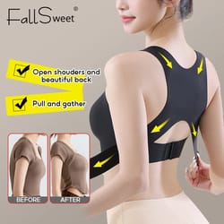comfortlift posture support bra – wireless posture bra with seamless push up & cross back support