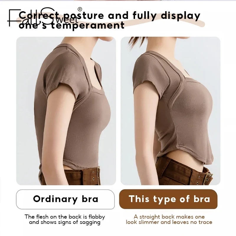 ComfortLift Posture Support Bra Wireless Posture Bra With Seamless Push Up Cross Back Support 3