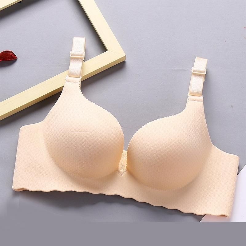 AeroLift Seamless Push Up Bra for Small Busts – Wireless T-Shirt Bra with Side Smoothing Support