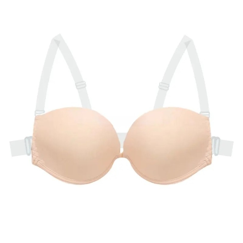 InvisibleLift Multiway Backless Push Up Bra Strapless Seamless Bridal Bralette 6