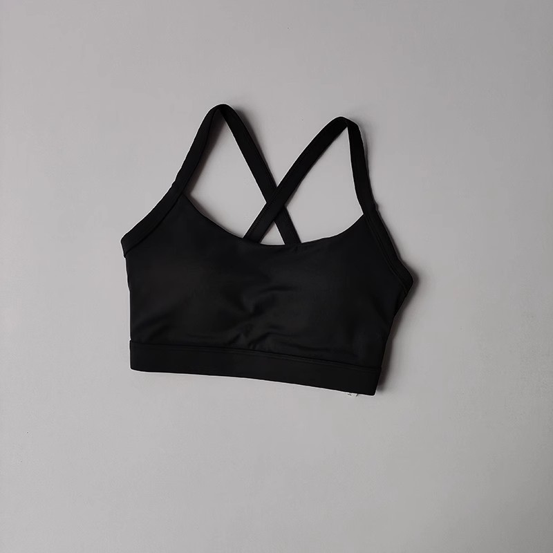 Womens Cross Back Yoga Sports Bra Push Up Gym Crop Top With Removable Padding 4