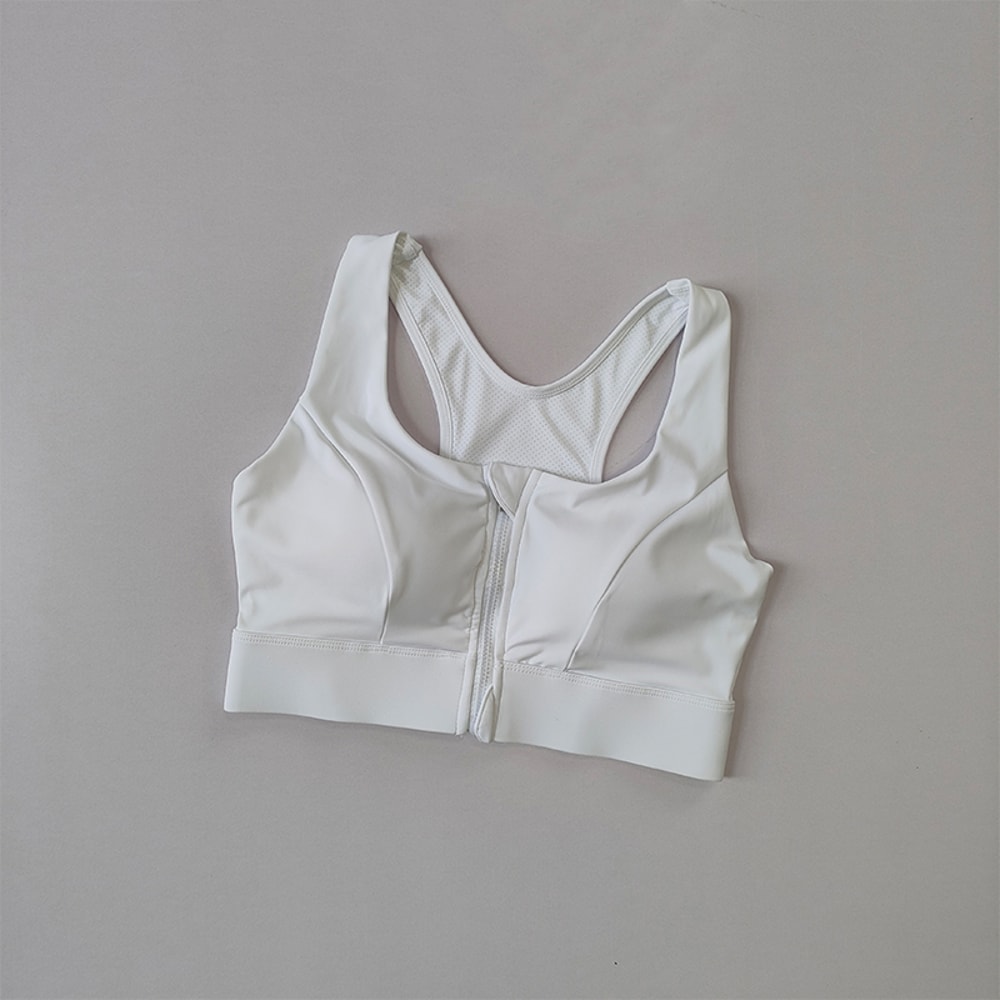FlexLift High Impact Sports Bra With Front Zipper Fixed Support Cups 7