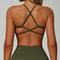 FlexLift Cross Back Sports Bra For Women Shockproof Yoga Bra Workout Crop Top 1