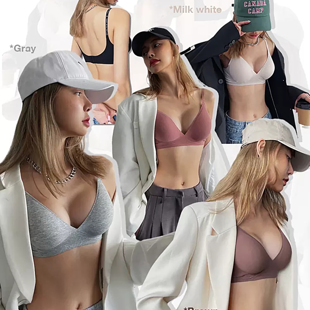 SilhouetteLift Deep V Wireless Bra Seamless Padded Bralette For Everyday Comfort 0