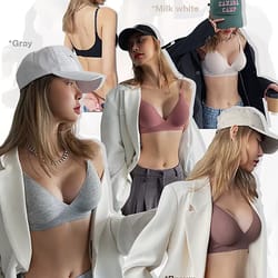 silhouettelift deep v wireless bra – seamless padded bralette for everyday comfort