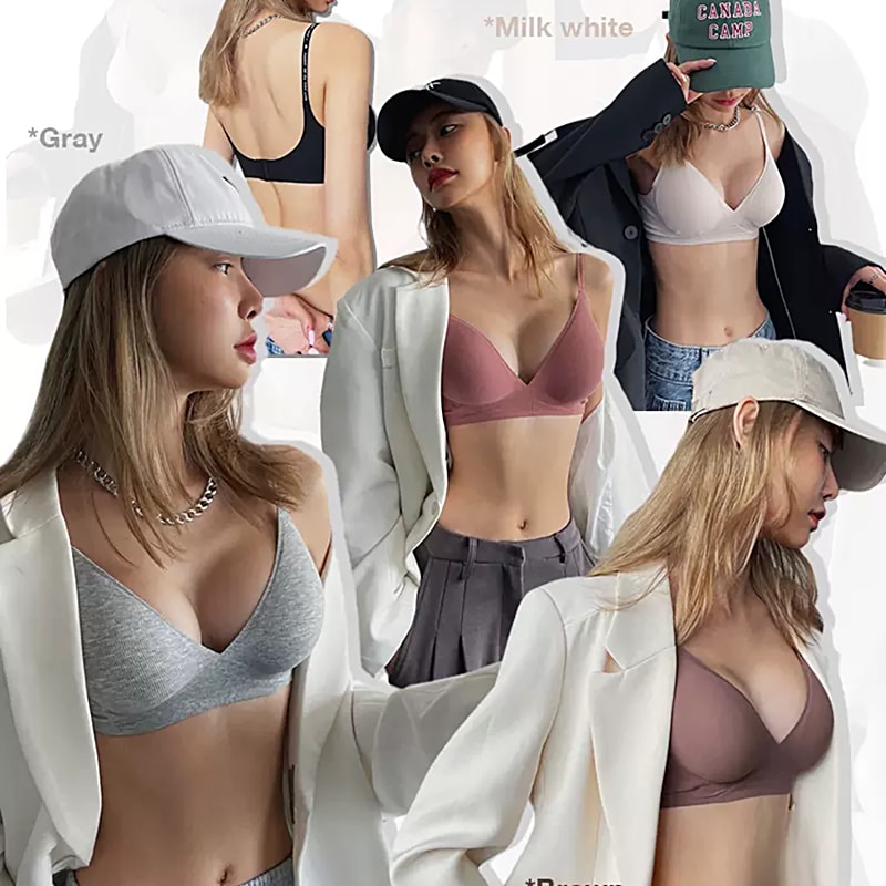 SilhouetteLift Deep V Wireless Bra Seamless Padded Bralette For Everyday Comfort 0