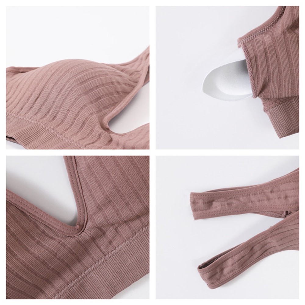 LiftEase Seamless Push Up Bra – Wireless V-Neck Backless Comfort Bralette