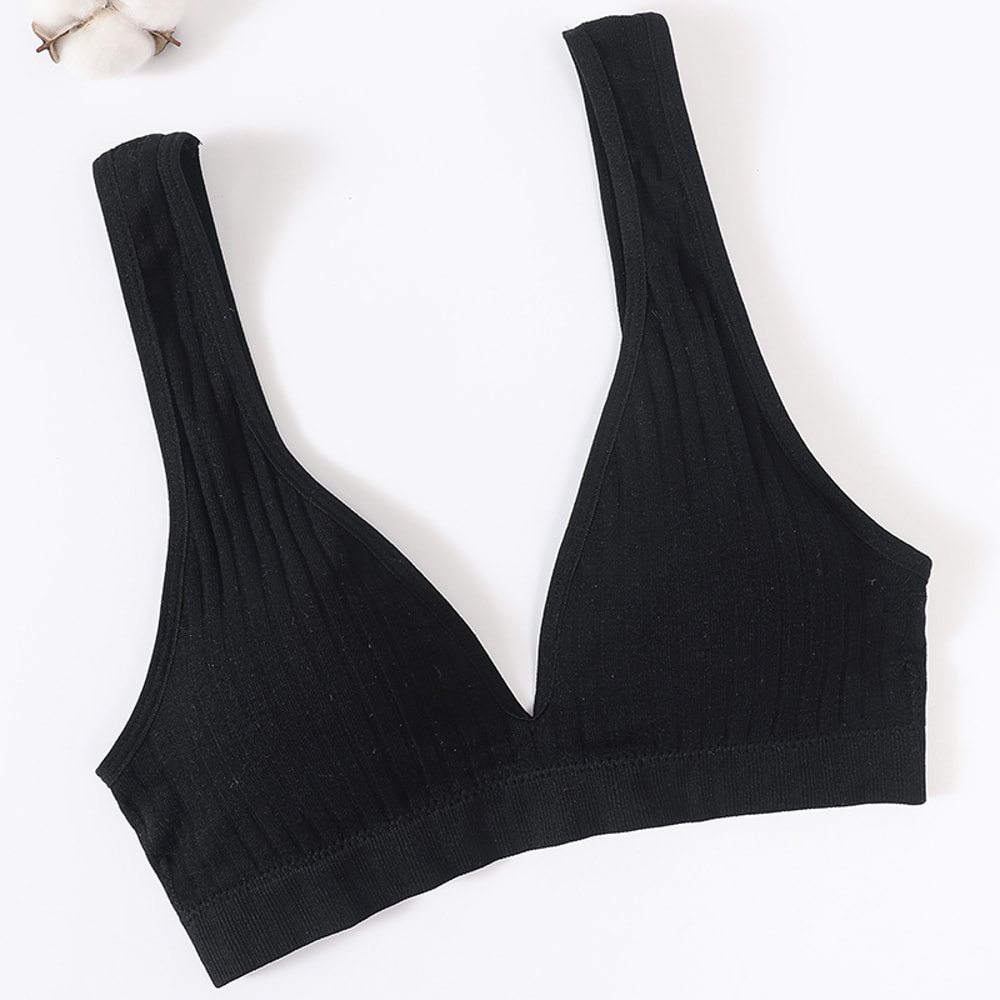 LiftEase Seamless Push Up Bra – Wireless V-Neck Backless Comfort Bralette
