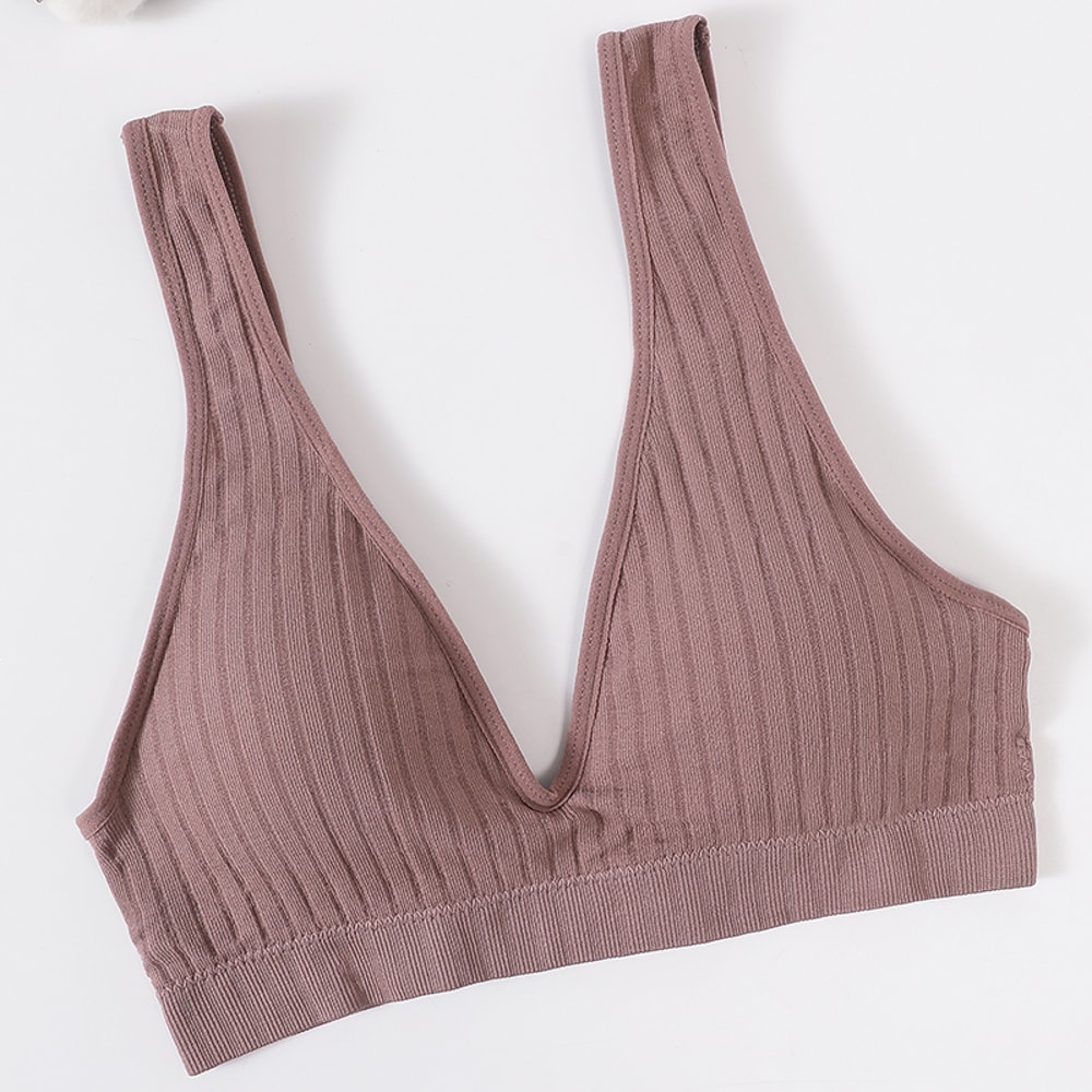 LiftEase Seamless Push Up Bra – Wireless V-Neck Backless Comfort Bralette