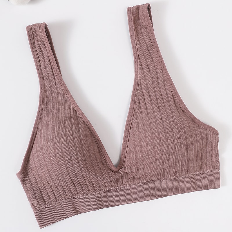 LiftEase Seamless Push Up Bra – Wireless V-Neck Backless Comfort Bralette