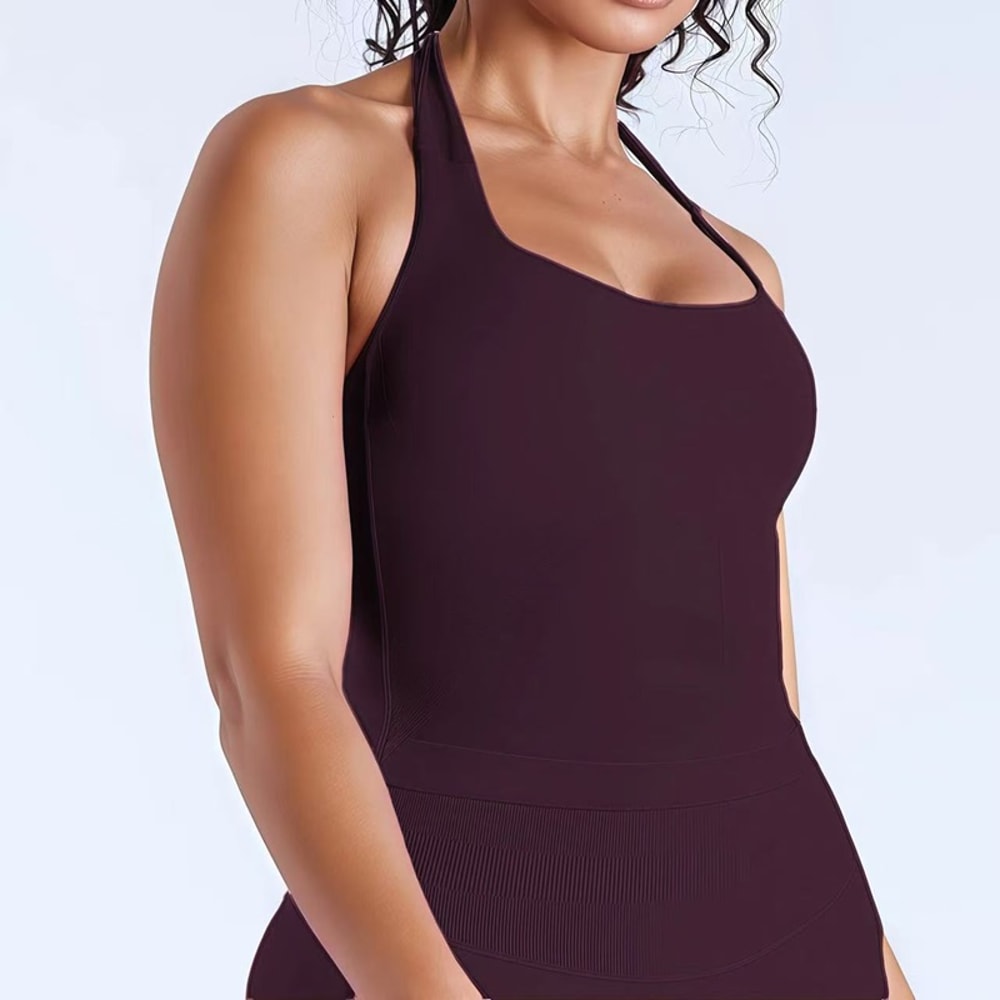 FlexCurve Seamless Backless Yoga Sports Bra Tank for Women