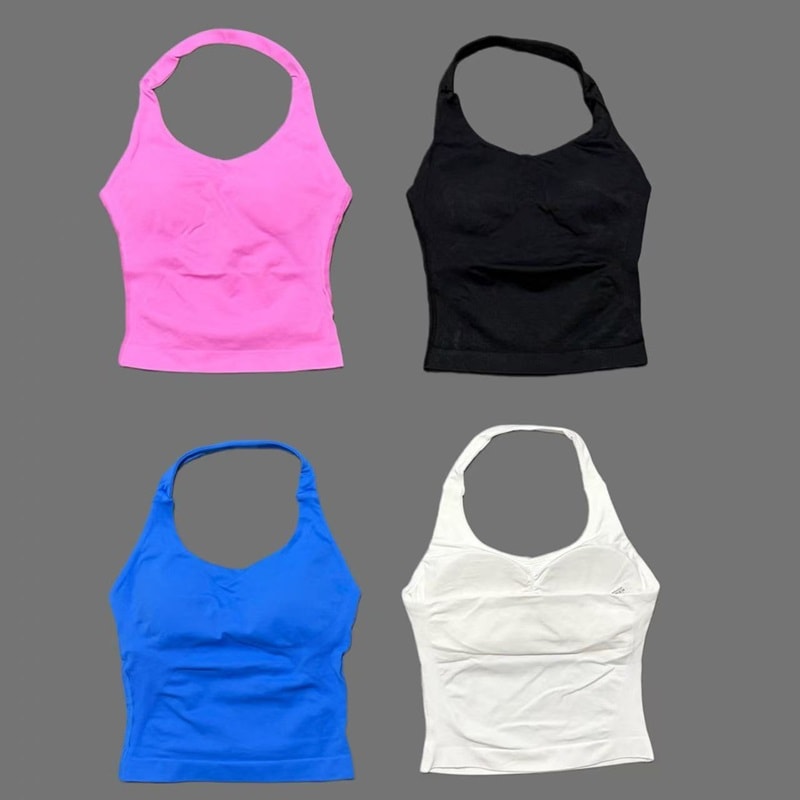 FlexCurve Seamless Backless Yoga Sports Bra Tank for Women