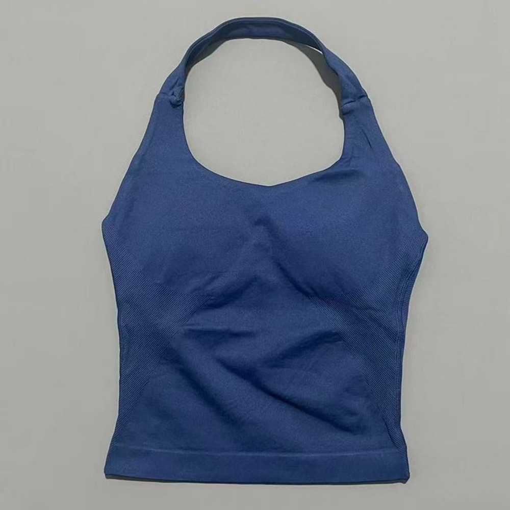 FlexCurve Seamless Backless Yoga Sports Bra Tank for Women