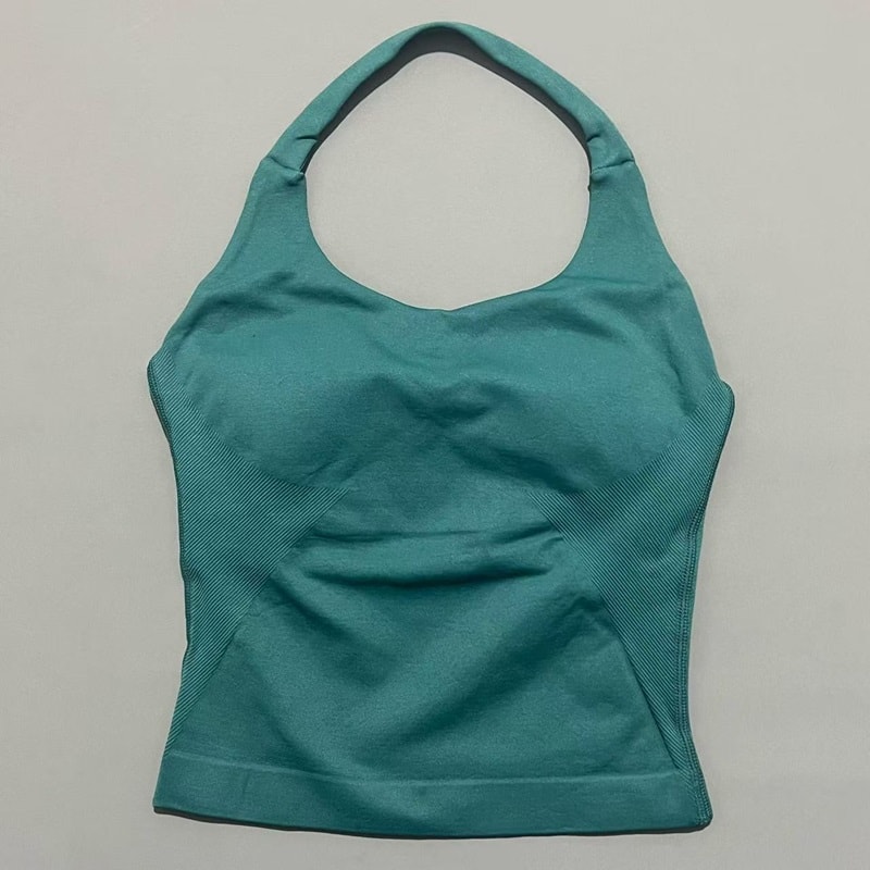 FlexCurve Seamless Backless Yoga Sports Bra Tank for Women