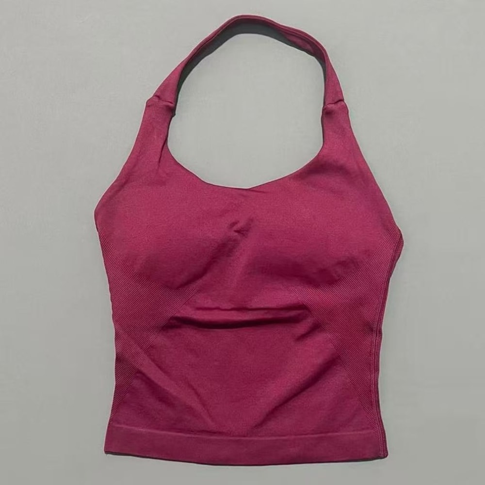 FlexCurve Seamless Backless Yoga Sports Bra Tank for Women