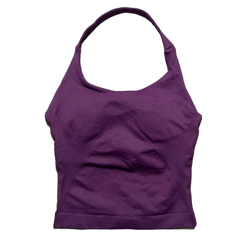 FlexCurve Seamless Backless Yoga Sports Bra Tank for Women