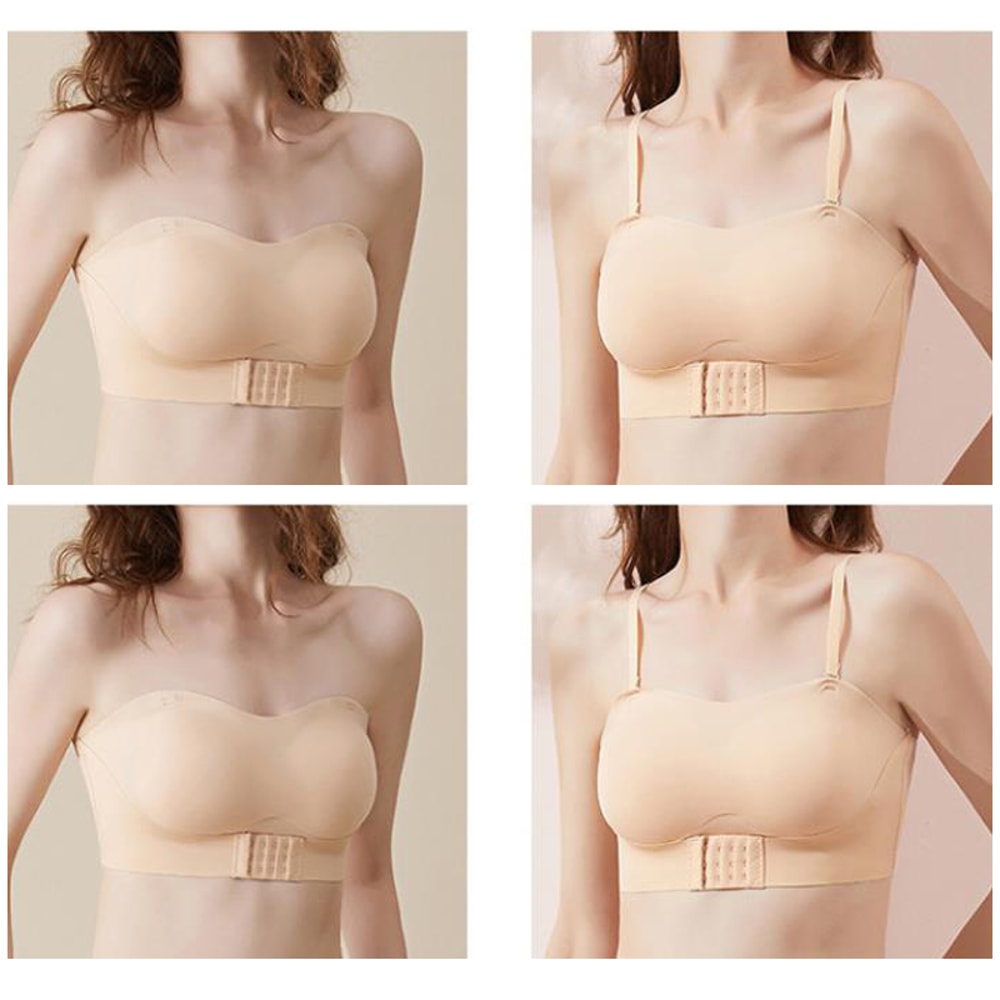 LaceLift Invisible Strapless Bra for Women Non Slip Push Up Support
