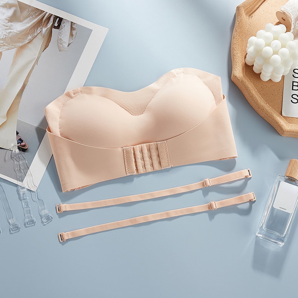 LaceLift Invisible Strapless Bra for Women Non Slip Push Up Support